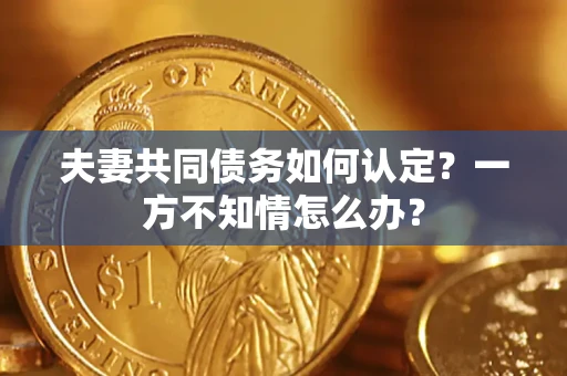 济南夫妻共同债务如何认定？一方不知情怎么办？