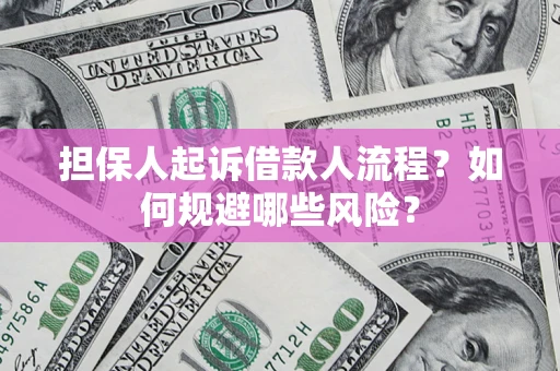 济南担保人起诉借款人流程？如何规避哪些风险？