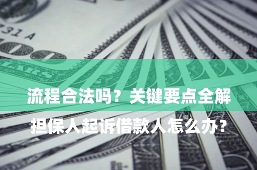 济南

担保人起诉借款人怎么办？流程合法吗？关键要点全解析